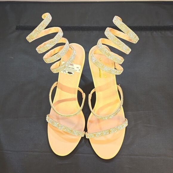 BRAND NEW GLAZE WOMEN’S RHINESTONE EMBELLISHMENTS SANDAL - Picture 3 of 15